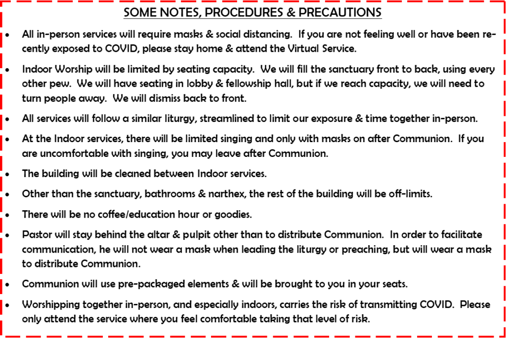 Notes Procedures and Precautions